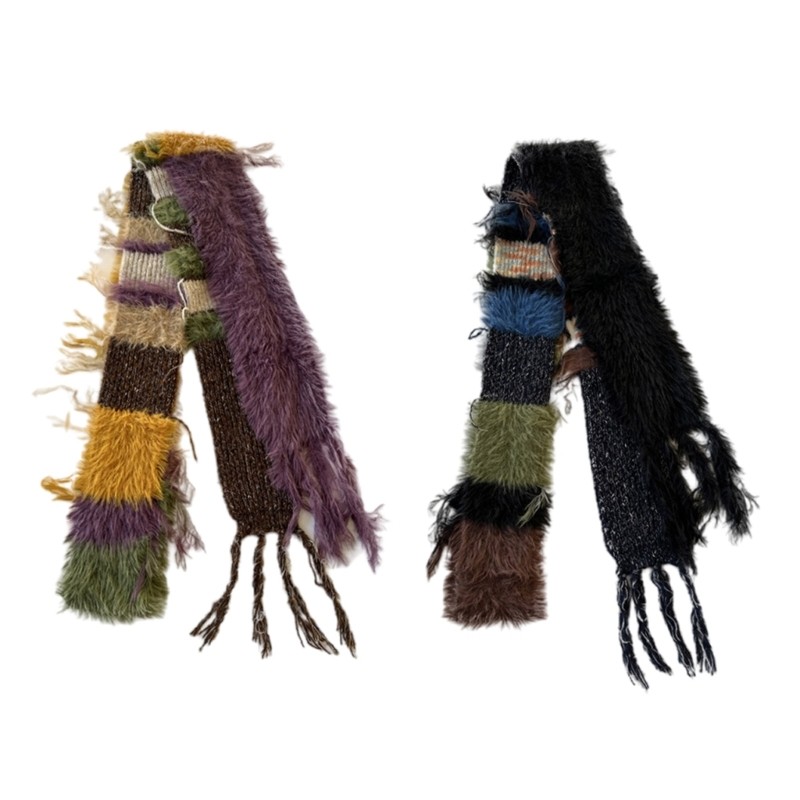 BST ถัก เค้นคอ ผ้าพันคอสําหรับผู้หญิงกระเป๋าถือลายคอผ้าพันคอสาวเข็มขัดเนคไทคอผ้าพันคอกระเป๋าถือตกแต่