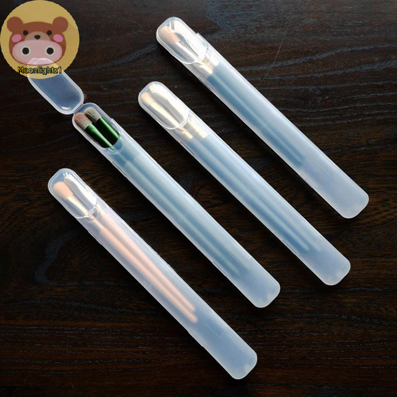 Moonlights1 แปรงแต่งหน้าแบบพกพากล่องเก็บดินสอเขียนคิ้วบนโต๊ะอาหารสับโปร่งใสพร้อมฝาครอบOrganizerกรณีเครื่องมือความงามEN