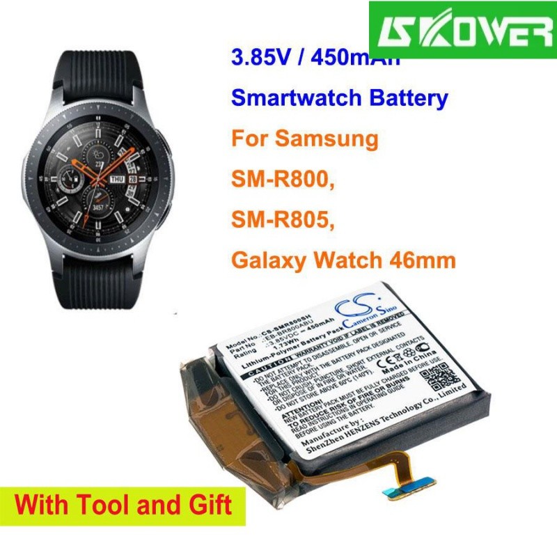 ✿OrangeYu 450mAh Smartwatch Battery EB-BR800ABU,GH43-04855A for Samsung Galaxy Watch 46mm, SM-R800, 