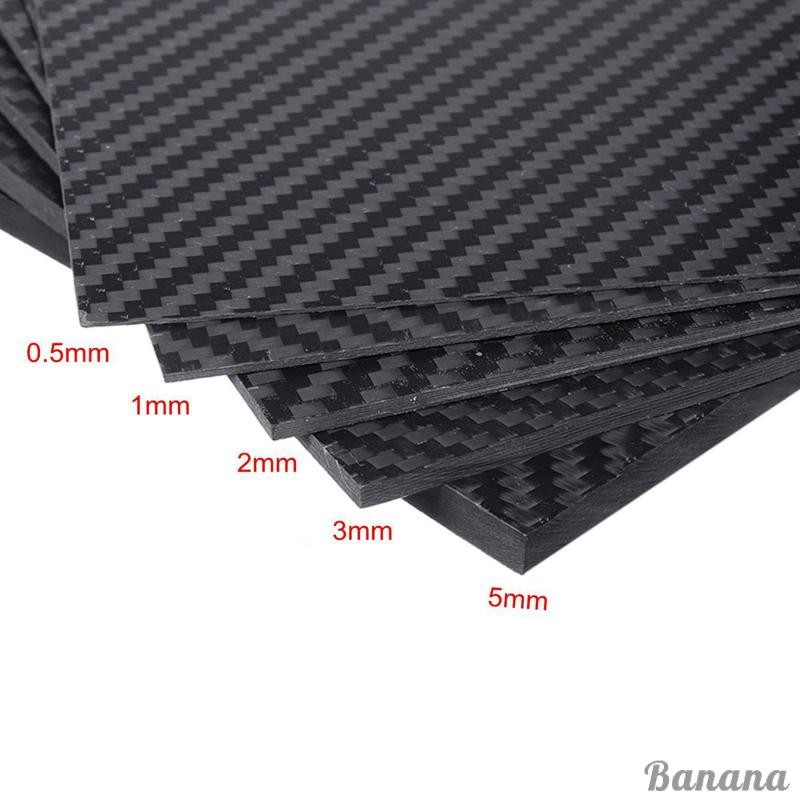 [ในสต็อก] 3k Carbon Fiber Board 250mm X 100mm (LxW) แผ่นคาร์บอนบริสุทธิ์สําหรับ DIY