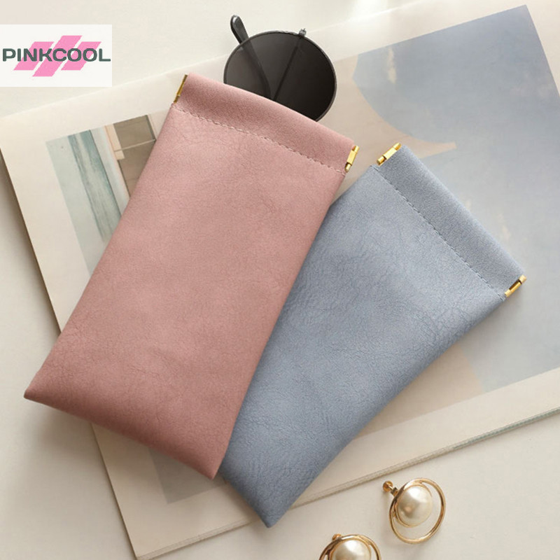 Pinkcool หนัง PU กระเป๋าเก็บแว่นตาอัตโนมัติปิดแว่นตากันแดดกระเป๋ากันน้ําแว่นตาฝาครอบป้องกันแว่นตากระเป๋าร้อน