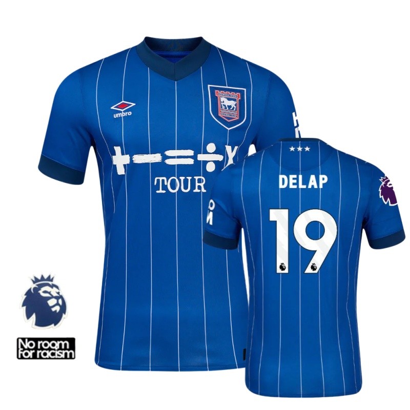 แฟน ๆ ฉบับที่ 2024/25 Ipswich Town Home เสื้อฟุตบอลและ Shiirt S-4XL,สามารถเพิ่มชื่อและหมายเลขของคุณได้