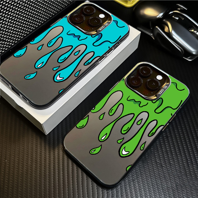 ปลอกสําหรับ Samsung S25 S23 FE S24 S23 Ultra S22 S21 Plus S20 S21 หมายเหตุ 20 Ultra Artistic สีเขียวสีฟ้า Graffiti Hard กันกระแทก
