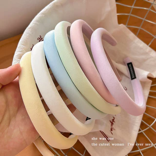 แฟชั่น Morandi ฤดูใบไม้ผลิสีหวานที่คาดผมบาง Headwear เครื่องประดับผม
