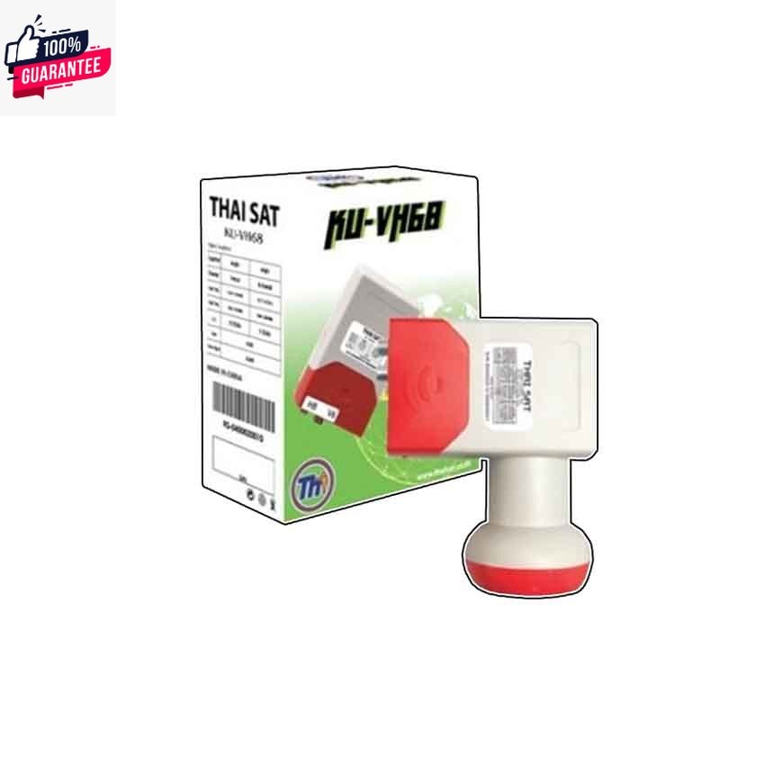 Thaisat หัวรัสัญญาณดาวเทียม LNB Ku-Band 2 ขั้ว รุ่น KU-VH68 สีขาว-แดง