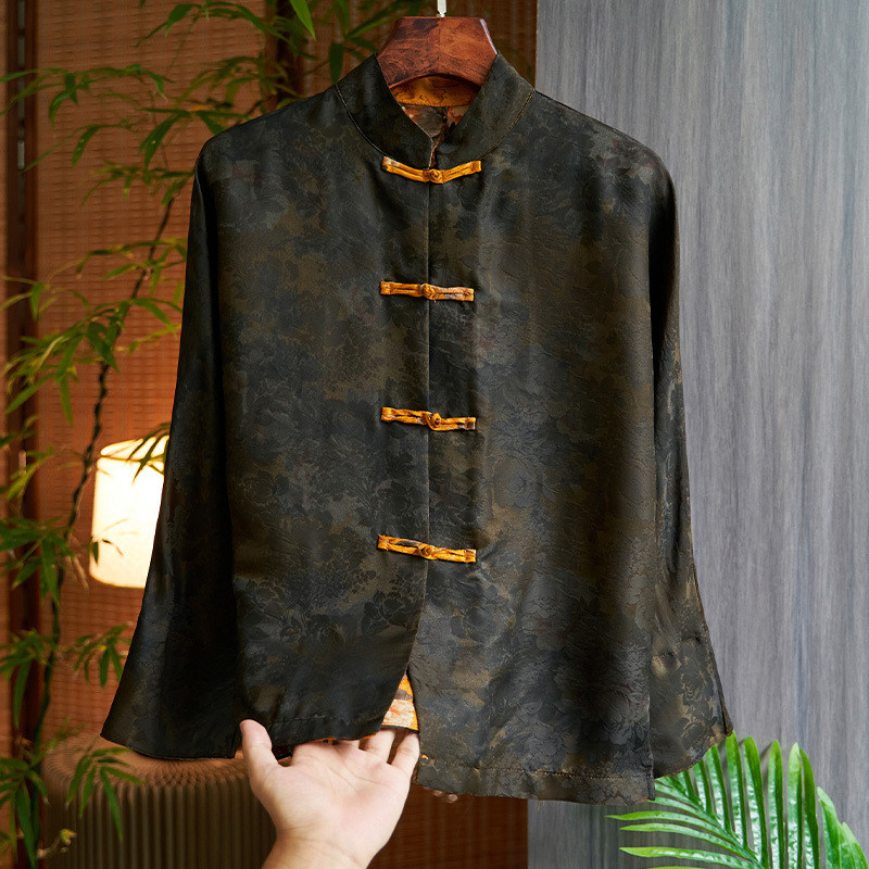 เสื้อแจ็คเก็ตสไตล์จีนแบบใหม่สำหรับผู้หญิง