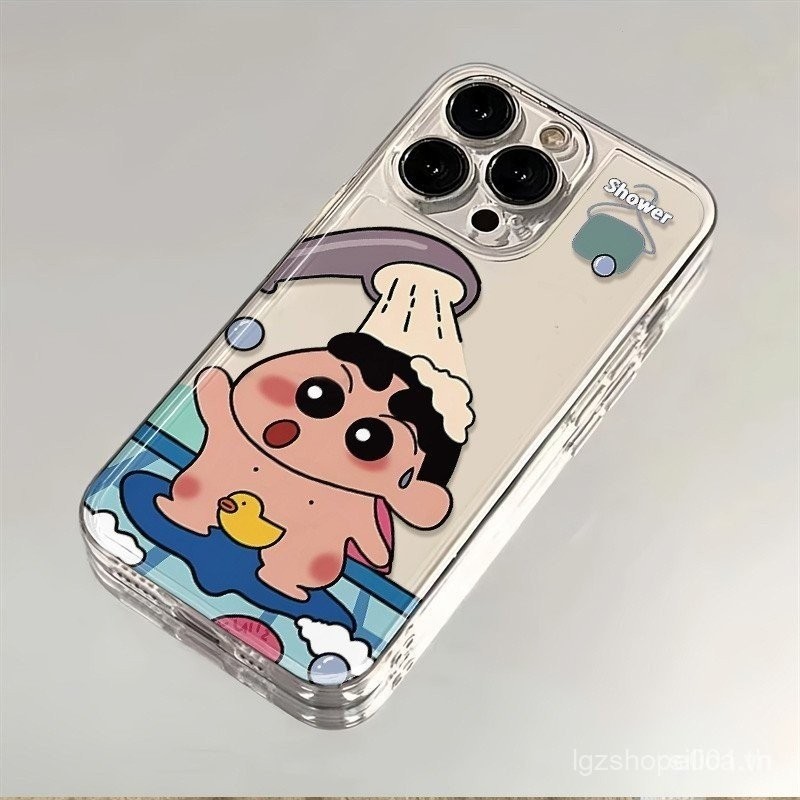 IPhone bath Duck Crayon Shine-Chan เคสโทรศัพท์เหมาะสำหรับ iphone15 15PROMAX 11PROMAX 11 12 13 14 PRO