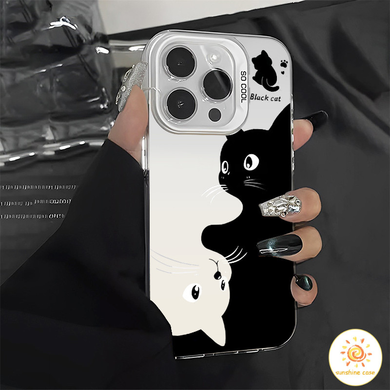 เคสโทรศัพท์มือถือลายการ์ตูนลูกแมว 01 ไอโฟน11 For iPhone12 13 14 15Pro MAX X XS XR 7 8Plus SE2020 เคสโทรศัพท์