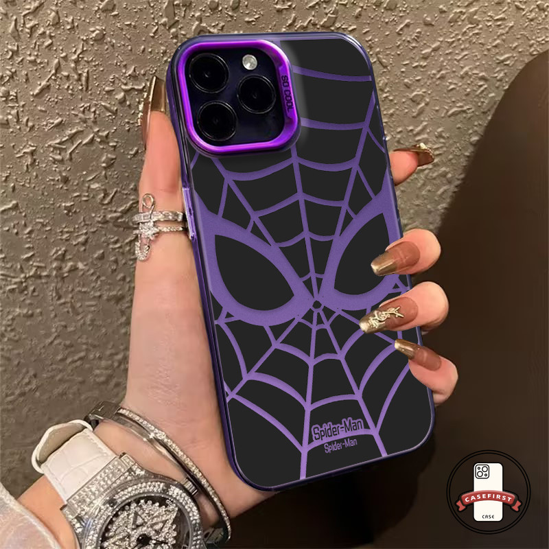 หรูหราการฉาบการ์ตูนสไปเดอร์แมนเย็นเคสสำหรับ Realme C35 C21 C30 C51 C33 C55 C20 C53 Note 50 7i 5 5i C67 C25 C20A C51s - รูปที่ 2