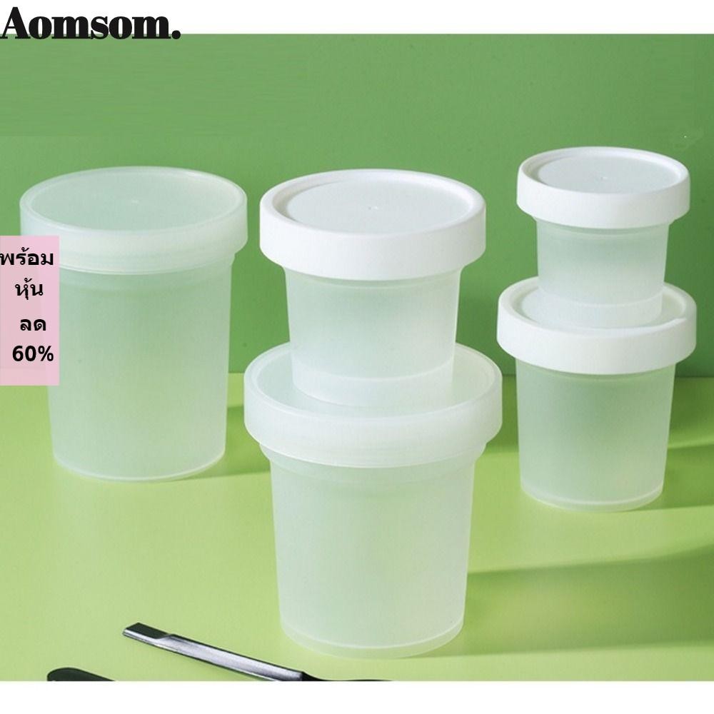 ถ้วยสลัด AOMSOM, กล่องเก็บอาหารป้องกันการรั่วซึมแบบใส, แบบใช้แล้วทิ้งพร้อมฝาปิดถ้วยผลไม้
