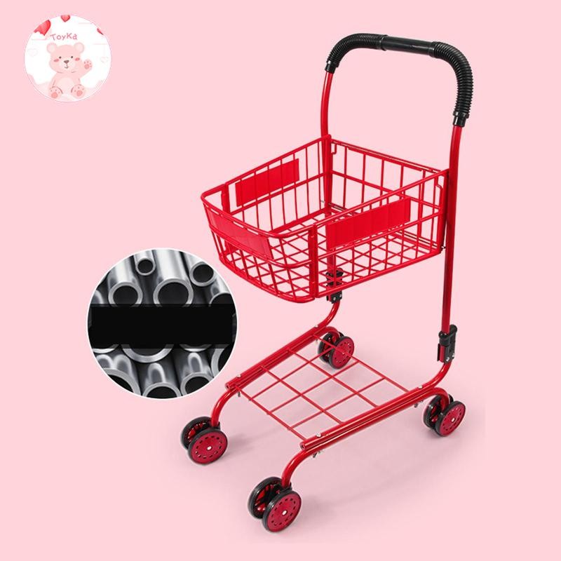 [Whbadguy] Mini Shopping Grocery Cart Shopping Utility Cart บทบาทเล่นของเล่นรุ่นสนุก