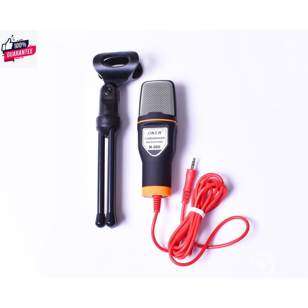 ส่งเร็ว OKER Microphone Condenser M-888 ไมโครโฟน ไมค์คอนเดนเซอร์ Mic คอมพิวเตอร์ DM 888