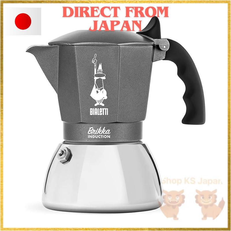 Alet ส่งตรงจากญี่ปุ่นBialetti Bialetti Brikka Induction 4 Cup IH Compatible & Direct Fire (เครื่องชง