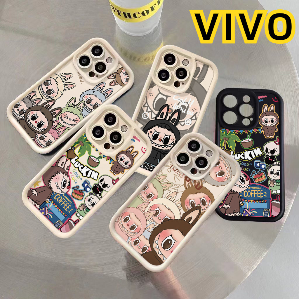 🔥KIDDY🔥เส่งจากไทย ตลก Graffiti Pop Mart Labubu กันกระแทก สําหรับ VIVOY11 Y12S Y35 Y78 Y32 S17 S16 S1