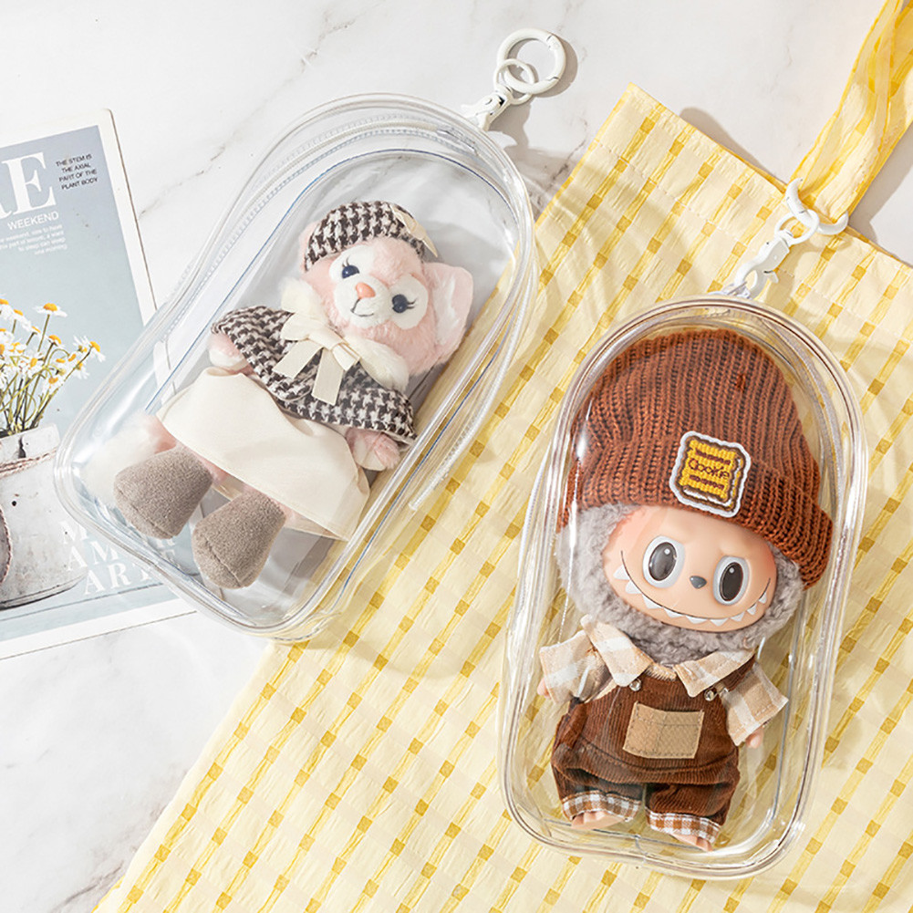 JULIEFASHION 1 PC ตุ๊กตากรณีอะนิเมะเครื่องประดับ Mystery กล่อง Organizer กล่อง Square ตุ๊กตาตุ๊กตากระเป๋าพวงกุญแจ 19.5*10.5*5 ซม.I9W5[BAGS]