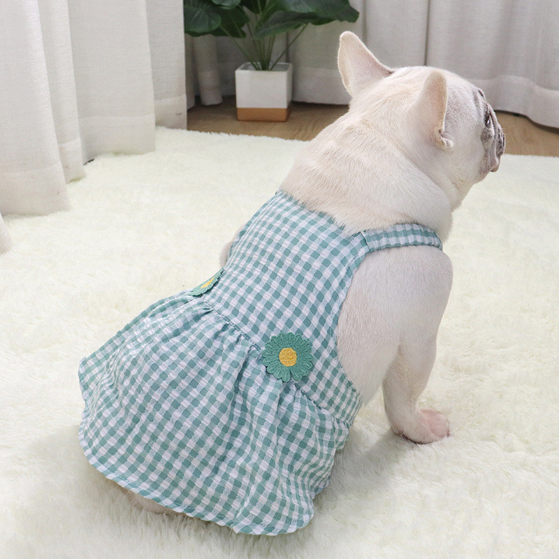GOU-HOME เสื้อหมา สัตว์เลี้ยงสําหรับ French Bulldog ฤดูร้อนวัสดุผ้าฝ้ายสไตล์บาง