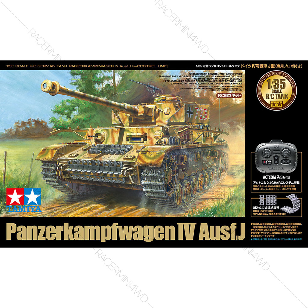 TAMIYA 48218 1/35 R/C German Tank Panzerkampfwagen IV Ausf.J (w/Control Unit) รถถังบังคับทามิย่าแท้