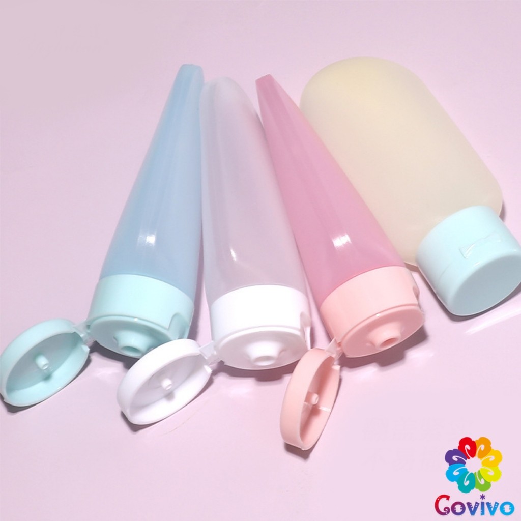 Covivo แบบพกพา ขนาด 60ml หลอดอ่อน ขวดรีฟิลพลาสติก โลชั่นครีมบรรจุภัณฑ์ travel bottle ราคา ถูกที่สุด ดีลบีเคเค แกลเลอรีภาพที่ 3