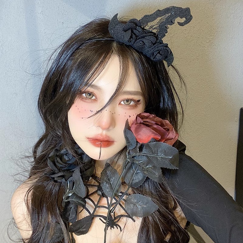 ที่คาดผมใยแมงมุม กิ๊บติดผมหมวกแม่มด สำหรับวันฮาโลวีน สำหรับเด็กผู้หญิง - รูปที่ 2