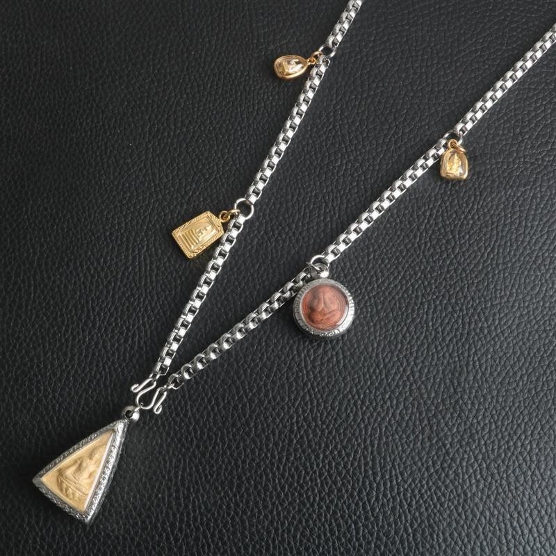 Guan Gong Guanyin พระพุทธรูปจี้จี้สแตนเลสแขวนห้าแขวนหกแขวนประเทศไทยพระพุทธรูป Amulet Cha