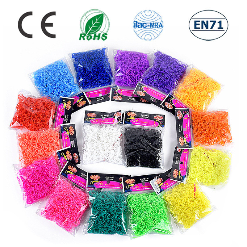 600/300pcs ยาง Loom Bands DIY Handmake Craft ยางสร้อยข้อมือของขวัญสําหรับเด็กผู้หญิงข้อมือเครื่องประดับทําอุปกรณ์
