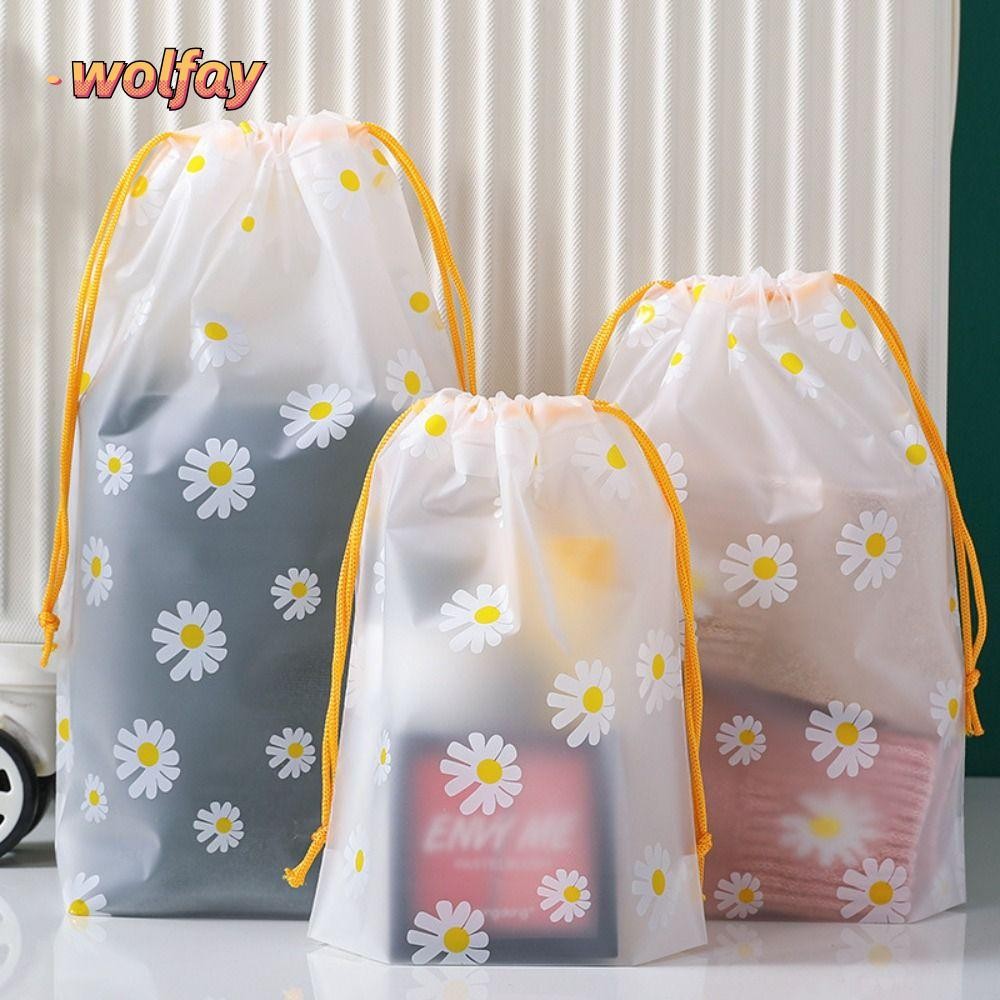 ถุงเก็บรองเท้า WOLFAY, กระเป๋าหูรูดกันฝุ่นโปร่งใส, ทนทานเสื้อผ้า Classified กระเป๋าแขวน Moisture-proof กระเป๋าเดินทาง Sorting แพคเกจ Travel/Bussity Trip