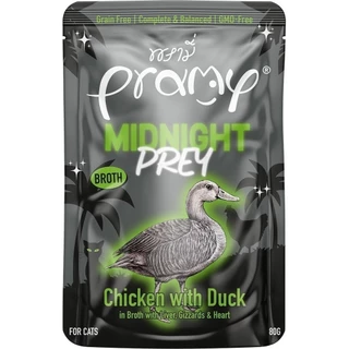 [12 ซอง] Pramy Midnight Prey อาหารเปียกแมวพรามี่ สูตร Complete & Balanced ขนาด 60g