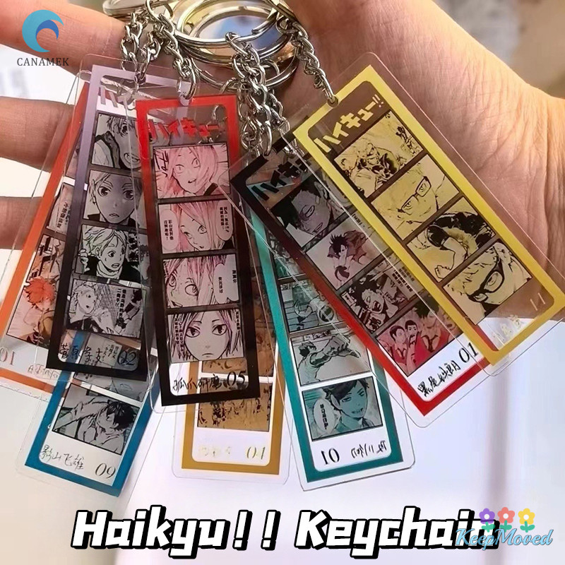 Keepmoving การ์ตูนอะนิเมะ Haikyuu!! พวงกุญแจอะคริลิน่ารักกระเป๋าเป้สะพายหลังแขวนตกแต่งพวงกุญแจแหวนจี้อุปกรณ์เสริมเพื่อนของขวัญใหม่