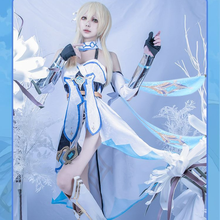 Genshin Impact Aether Lumine Traveler cosplay younger sister Knights of Honor Anime costume