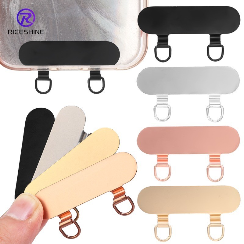 สร้างสรรค์แหวนคู่สแตนเลสโทรศัพท์มือถือเชือกเส้นเล็กการ์ด-กรณีโทรศัพท์มือถือแบบพกพาติดตั้งเชือกแขวนปะเก็นเสริม
