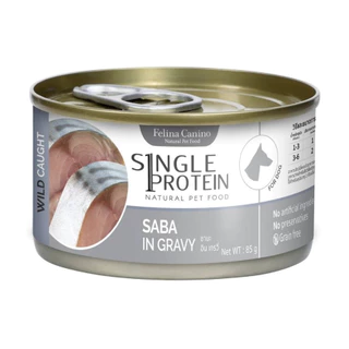 [6/12 กระป๋อง] Felina Canino อาหารเปียกสุนัข Single Protein เนื้อเน้นๆ ไม่เติมเกลือ ขนาด 85 กรัม
