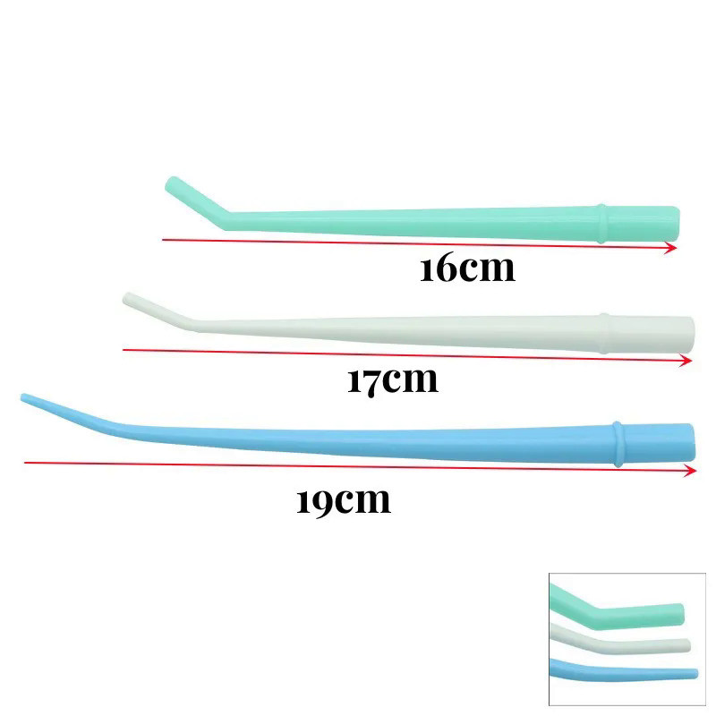 1Pack 25pcs Dentistry Suction Tube Odontologia Plastic Curved Tips Surgical Aspirator Dental Saliva 