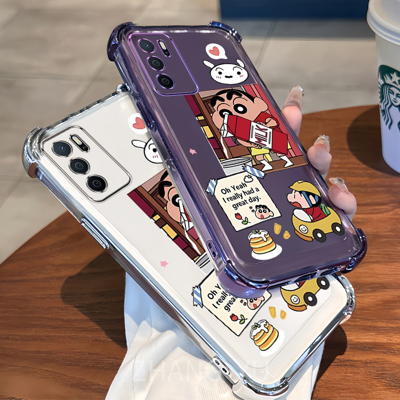 การป้องกันการล่มสลาย case สําหรับ OPPO A16 A54S A16S TPU เปลือกนิ่มโปร่งใสระดับไฮเอนด์ใหม่พร้อมลายการ์ตูนบนเคสโทรศัพท์