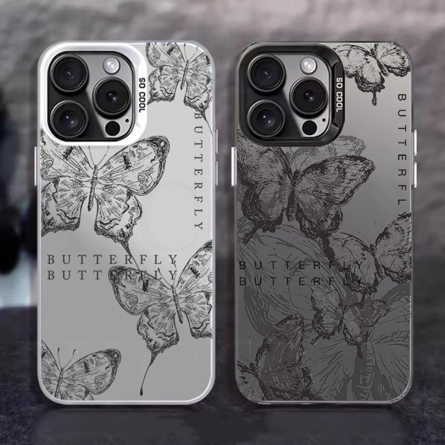 Vintage ผีเสื้อโรแมนติก IMD เคสโทรศัพท์สําหรับ Huawei Pura 70 Pro Ultra P60 P50 P40 P30 Pro P50e nOVA 7 8 9 Pro 7 8 9 SE nOVA Y70 Plus ปกหลัง