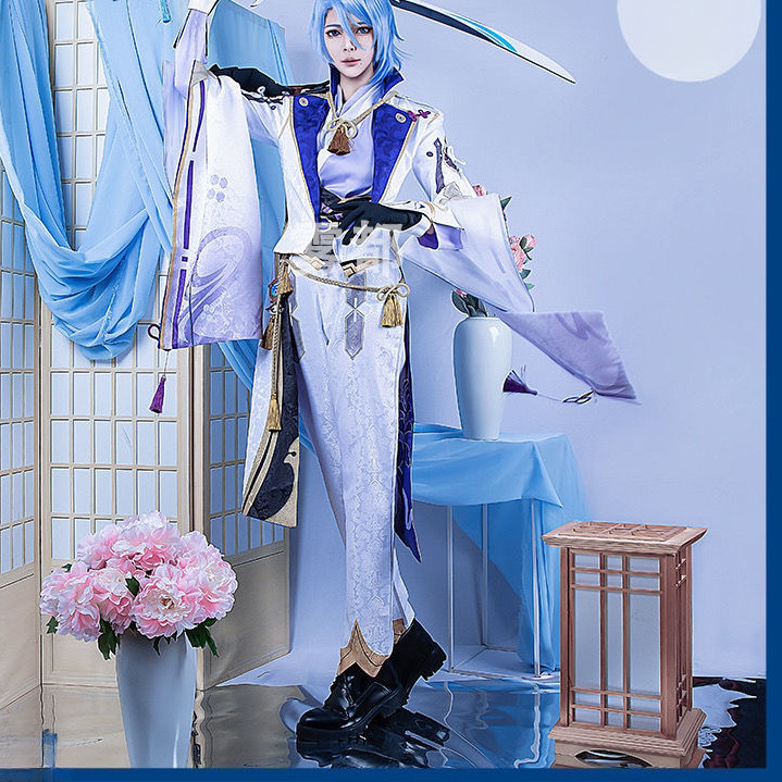 Genshin Impact Kamisato Ayato Cosplay Anime Games Costume Handsome Student