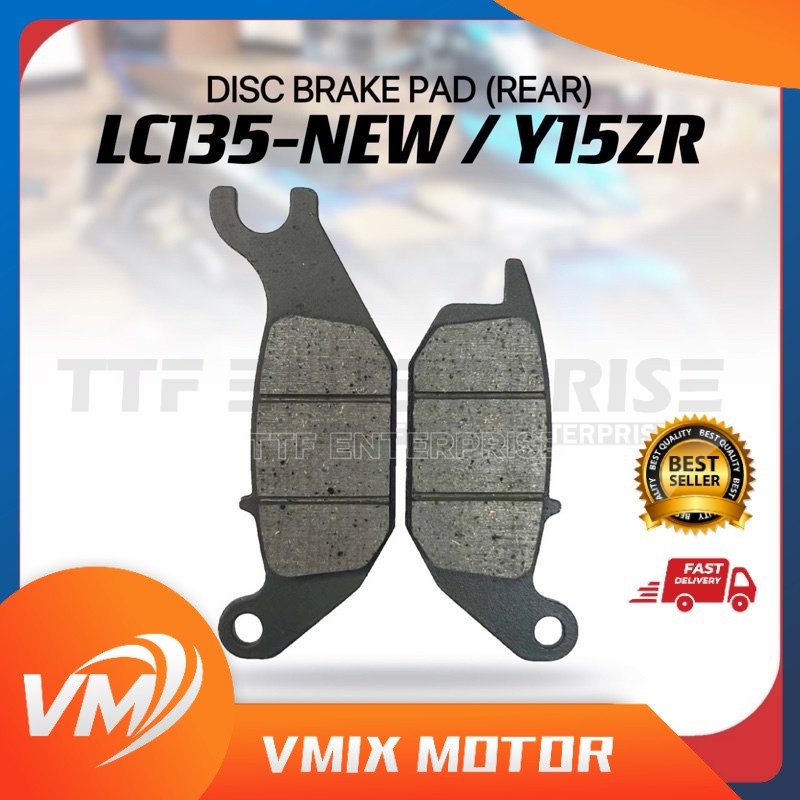 YAMAHA LC135-NEW / Y15ZR ผ้าเบรกแผ่นดิสก์ (ด้านหลัง) LC135 V2 V3 V4 V5 V6 V7 Y15 Y15Z YSUKU