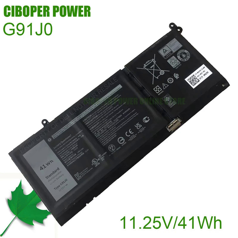 CP Genuine Laptop Battery MGCM5 G91J0 11.25V/41WH V6W33For Latitude 3420 3520 Vostro 5510 5410 3510 