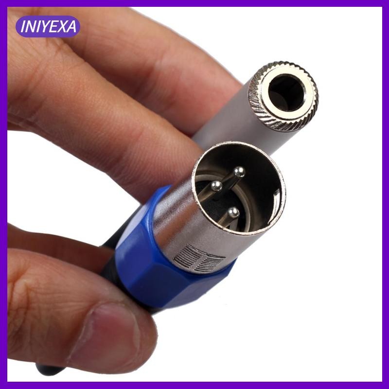 [Iniyexa] Balanced 3-Pin XLR Male to 6.35mm Female Jack Stereo Audio Cable, Mic Adapter Male Cord