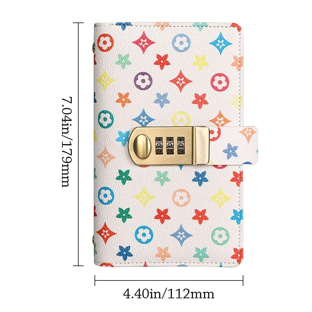 Tainakaritsu 100 ซองประหยัดเงิน Challenge ประหยัดเงิน PU Mini Binder Saving Challenge, กันน้ําความจุขนาดใหญ่พร้อมรหัสผ่านล็อค Saving Challenges แผ่นคู่