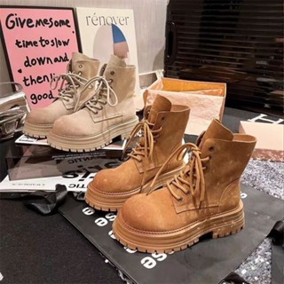 รองเท้าบูท ฤดูหนาว PU Martin รองเท้าบูทยางรอบ Toe ด้านหน้า L…