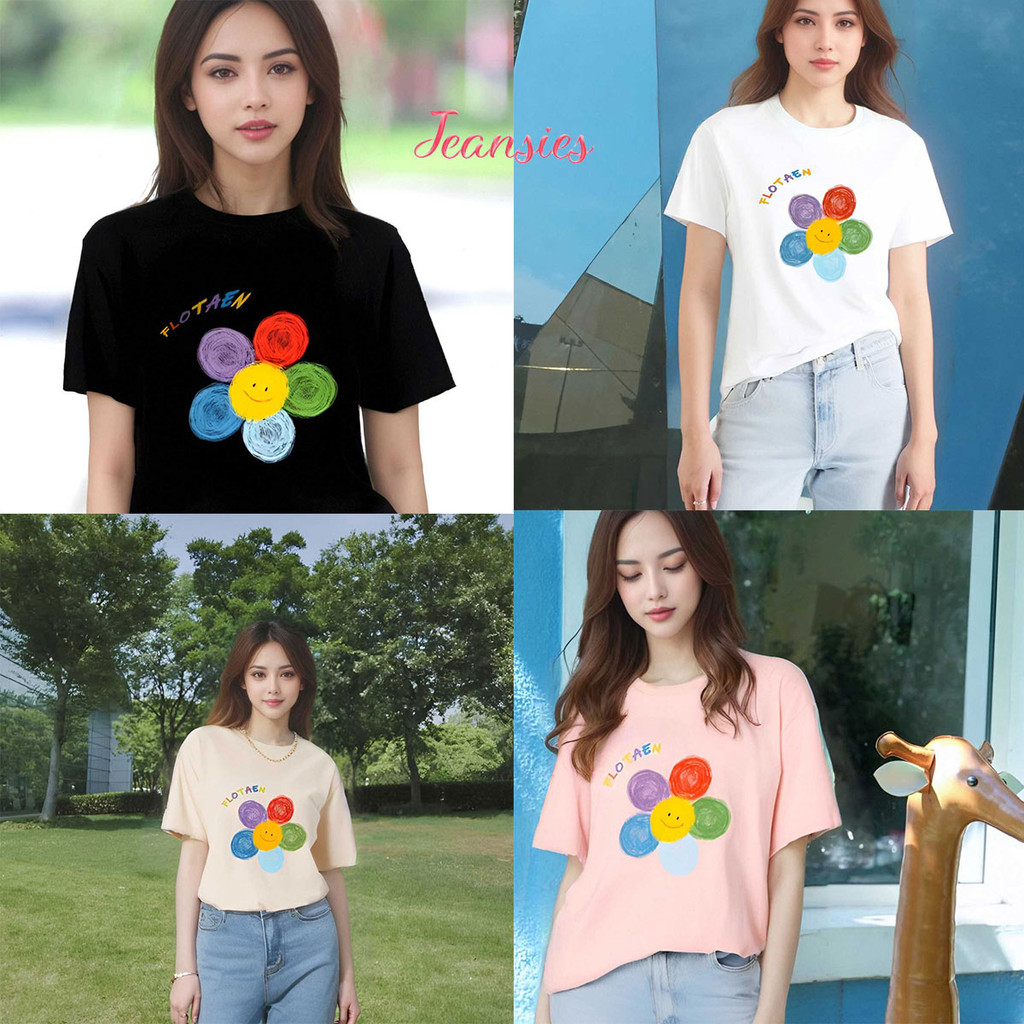 เสื้อยืดสีขาวหลวมสำหรับนักเรียน