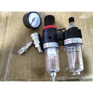 AFC2000 กรองอากาศปั้มลม ชุดกรองลมดักน้ำ กรองท้ายกาพ่นสี ปรับแรงดันลม PM20+SM20