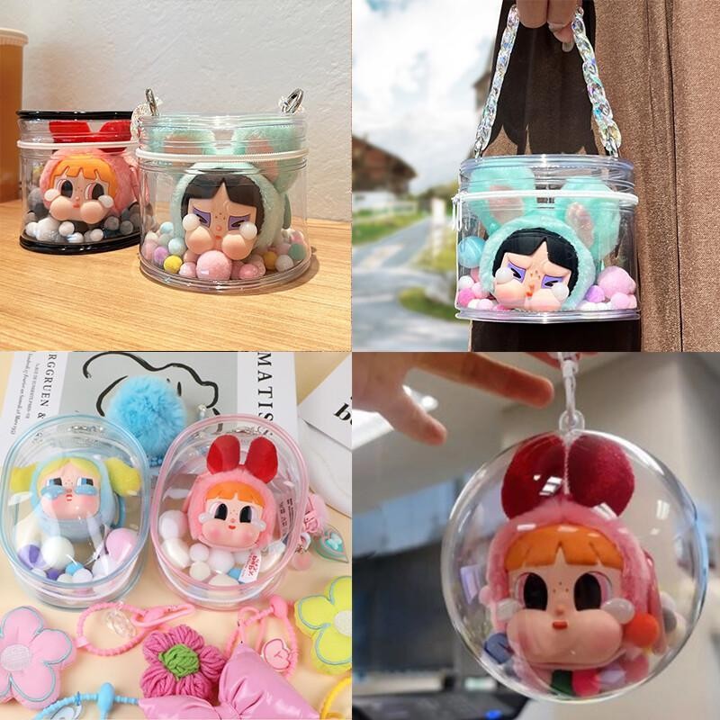 Bubble Mart กระเป๋ากันฝุ่นสําหรับเด็ก CRYBABY กระเป๋าเก็บจอแสดงผลของเล่นตุ๊กตา