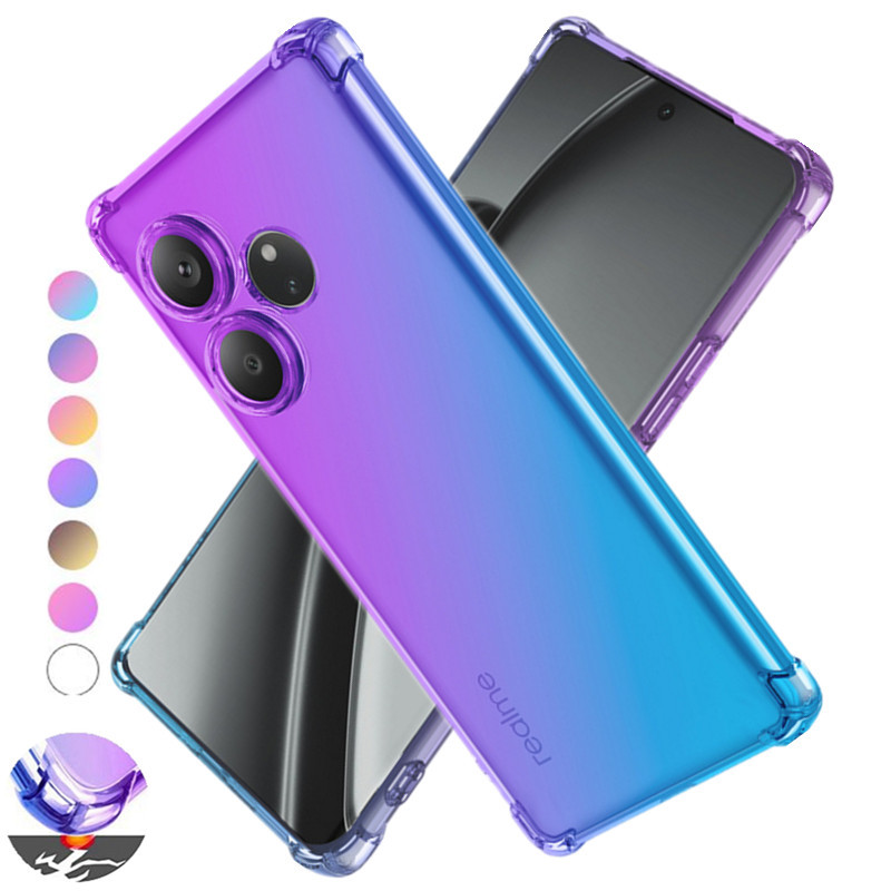 สี่มุมกันกระแทกไล่โทนสีtpuสําหรับrealme GT 6 6T Neo 3 3T 2T GT 2 Proหมายเหตุ50ฝาครอบโทรศัพท์ป้องกัน