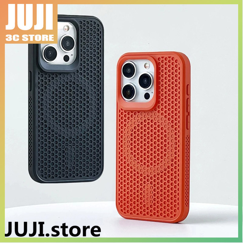 เคสแม่เหล็กตาข่ายกระจายความร้อนสําหรับ iPhone 15 Pro Max 14 13 12 Pro Max Plus Cooling ฝาครอบชาร์จไร้สายระบายอากาศของขวัญสําหรับแฟน