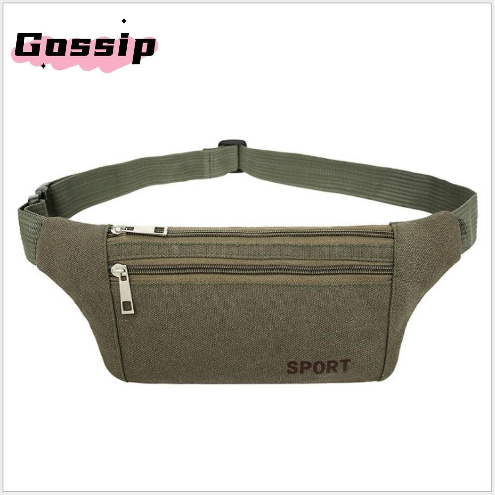 Gossip Fanny Pack, กระเป๋าวิ่งผ้าใบหลายกระเป๋า, กระเป๋าใส่เข็มขัดคาดเอวเหรียญโทรศัพท์แฟชั่น