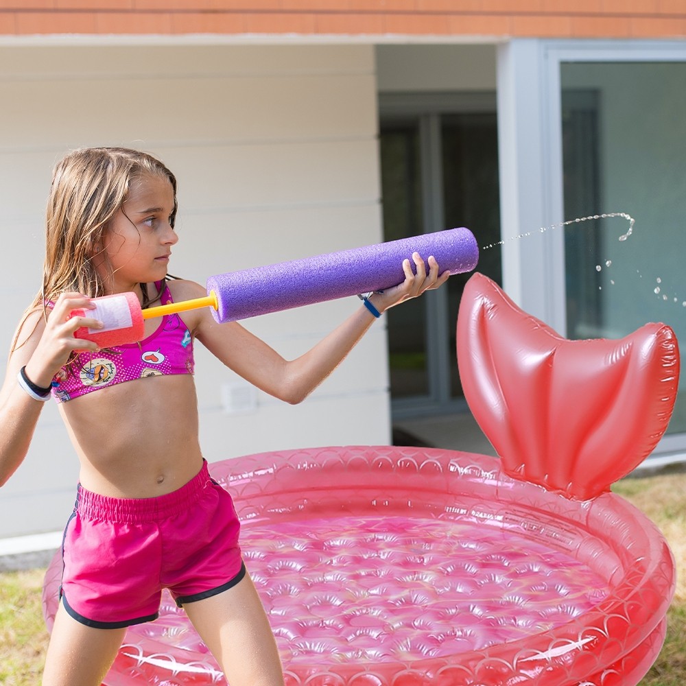 swimming pool ห่วงยางเป่าลมสระว่ายน้ำเด็ก, สระว่ายน้ำนางเงือกทรงกมสำหรับเด็ก