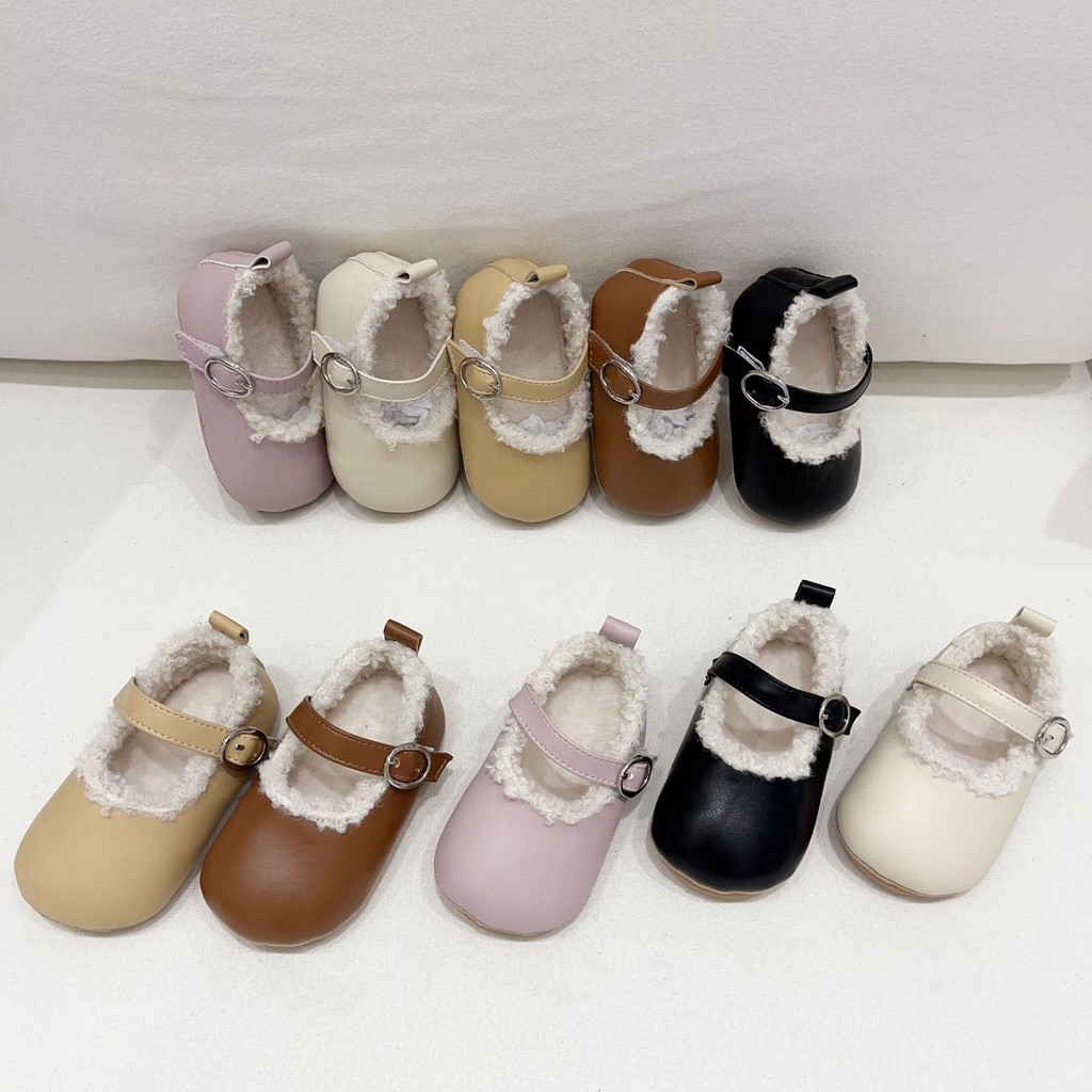 ฤดูหนาวทารก Soft-Soled ขนแกะ-ขนแกะเด็กวัยหัดเดินรองเท้าเด็ก Soft-Soled Anti @