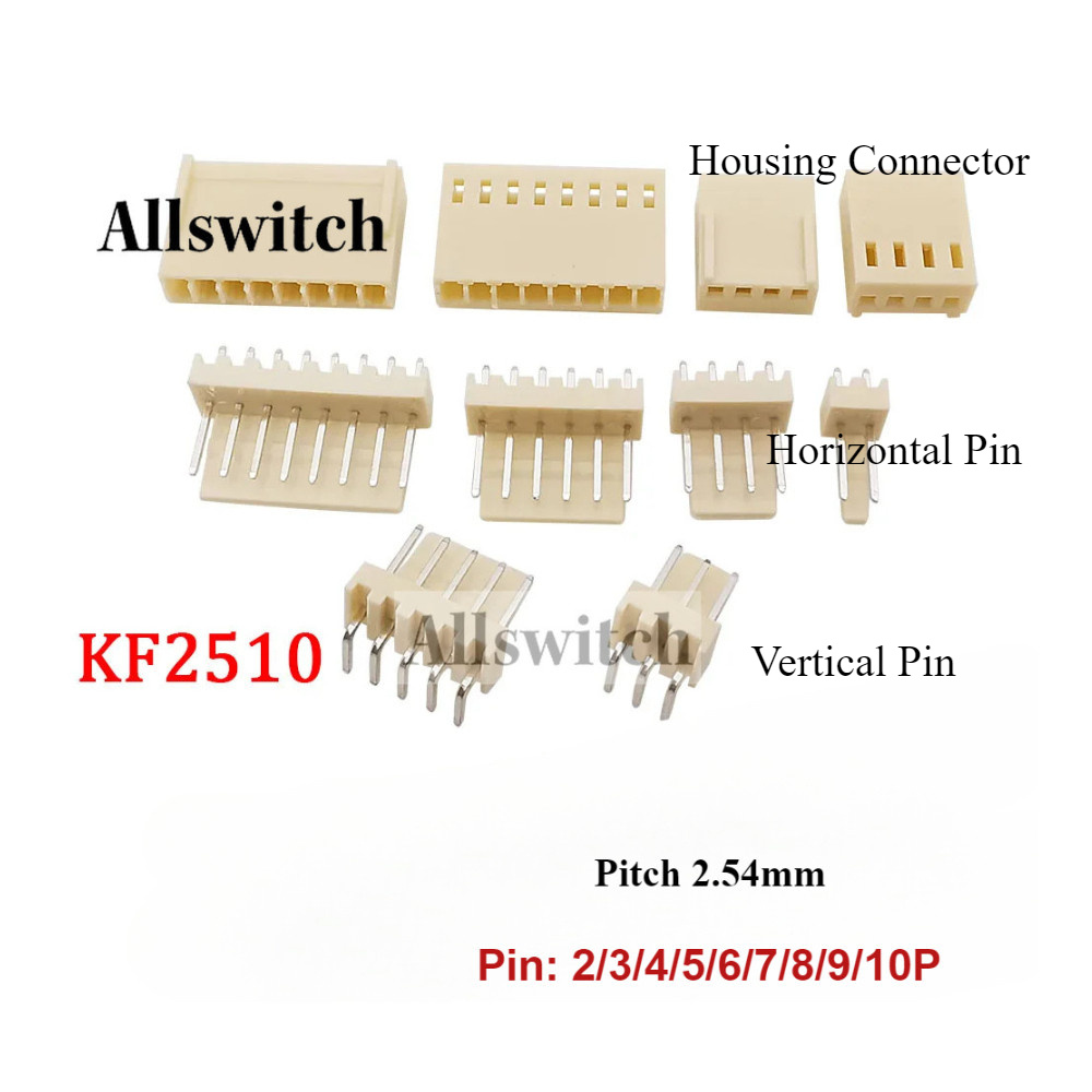 50 ชิ้น KF2510 Connector 2.54 มิลลิเมตร Pitch 2P-10Pin ชายหญิงซ็อกเก็ตปลั๊ก Pin Header 2510 Crimp Te