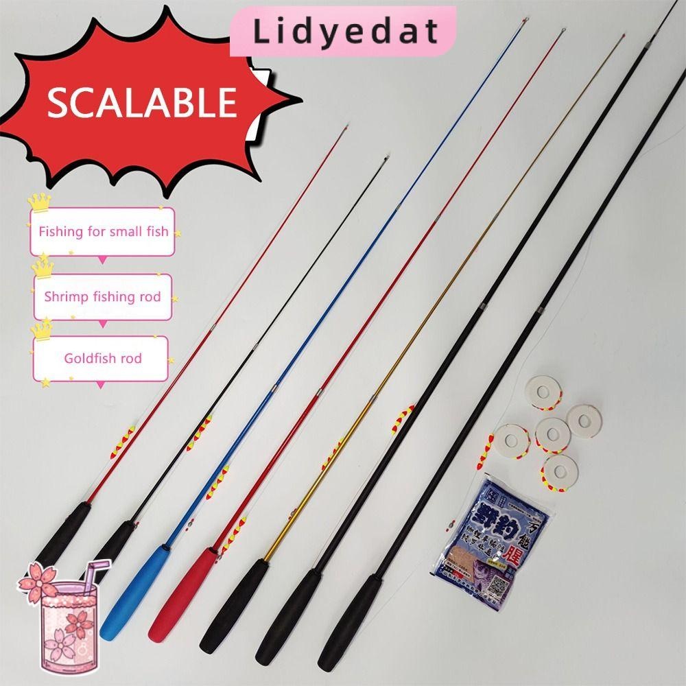 Lidyedat165 เบ็ดตกปลาครบชุด, คันเบ็ดหล่อชุดเบ็ดตกปลาแบบยืดไสลด์, เสาตกปลาเด็กแก้ว Fibre Spincast รอกตกปลา Feeder Rod Combo ตกปลา